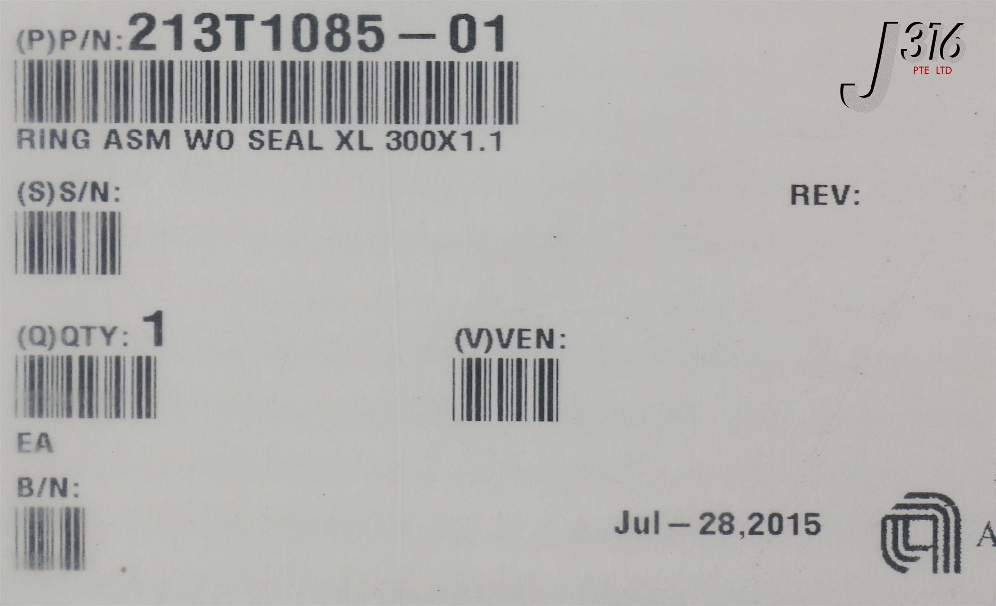 24556 APPLIED MATERIALS SEMITOOL RING ASM WO SEAL XL 300X1.1 (NEW